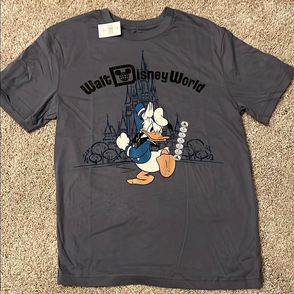 Gray Disney World Donald Duck T-Shirt size S